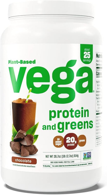 Vega Protein & Greens Powder, Chocolate, 28.7 Ounce