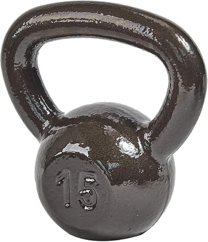Cast Iron Kettlebell Weights for Home Gym, Heavy Duty Strength Training, Workout Equipment for HIIT, Functional Fitness