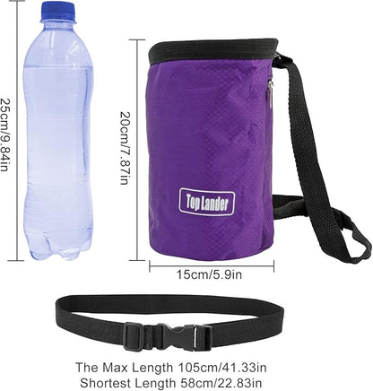 Rock Climbing Chalk Bag with Belt and Zipper Pocket for Fitness Gym Weight Lifting Hunting Bouldering Magnesium Sack