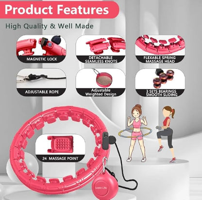 U1-28/30 Knots, Magnetic Lock Smart Weighted Hula Hoop