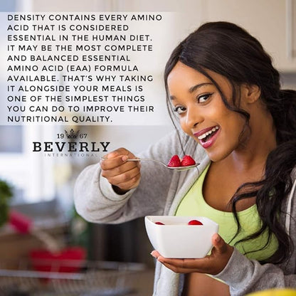 Beverly International Density, 150 tablets. Essential Amino Acids (EAAs). Boost Your Body's EAAs and Build Muscle Easier with Density. Complete and Balanced formula. Unlock Your VEGAN Potential!
