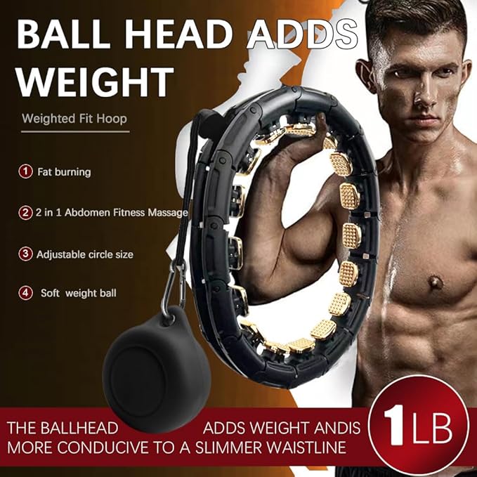 Weighted Fit Hoop 2 in 1 Abdomen 60inch 30 30 Knots,47inch Knots,47inch 24 24 Knots,Great