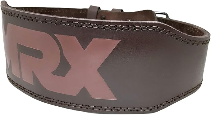 MRX Weight Lifting Belt Genuine Leather - 4 8mm Thick