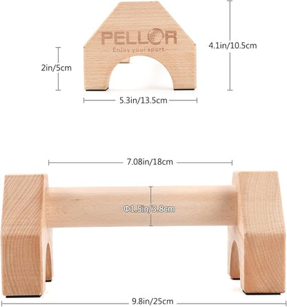 Pushup Stands - Wooden Push Up Bars Gym