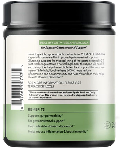Healthy Gut Vegan Formula | with L-Glutamine and Clinically proven ingrediens | Supports gut permeability, gastrointestinal support, helps alleviate stomach discomfort and boost immunity*