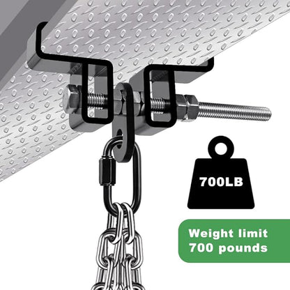 SELEWARE Heavy Duty Steel Beam Clamp, Heavy Bag Mount, Punching Bag Hanger Heavy Duty Holder for Boxing, Muay Thai and MMA Training (with Carabiner)