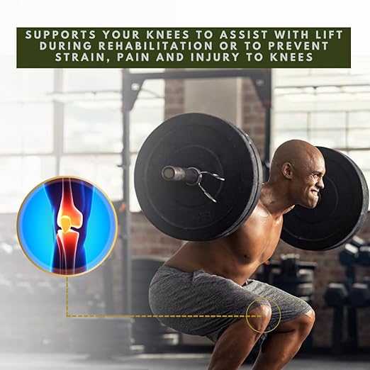 Hustle Athletics Knee Wraps - Exercise Equipment for Working Out - Compression Equipment Support Bands for Women and Men - Weightlifting Stabilizer Pads for Sports and Leg Workout Gym Straps