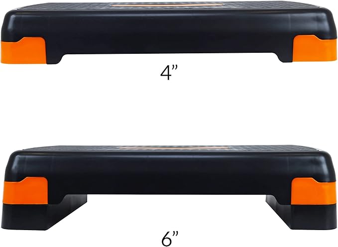 Signature Fitness Adjustable Workout Aerobic Stepper Step Platform Trainer 27-Inch, Multiple