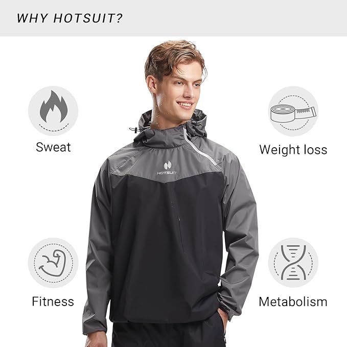 HOTSUIT Sauna Suit for Men Sweat Sauna Jacket