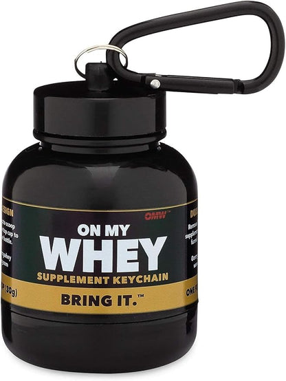 Protein Powder and Supplement Funnel Keychain, Portable to-Go Container for The Gym, Workouts, Fitness, and Travel - TSA Approved, Classic 3-Pack