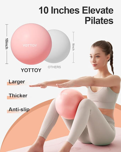 Pilates Ball, 10-inch Exercise Ball with Anti-Burst Technology