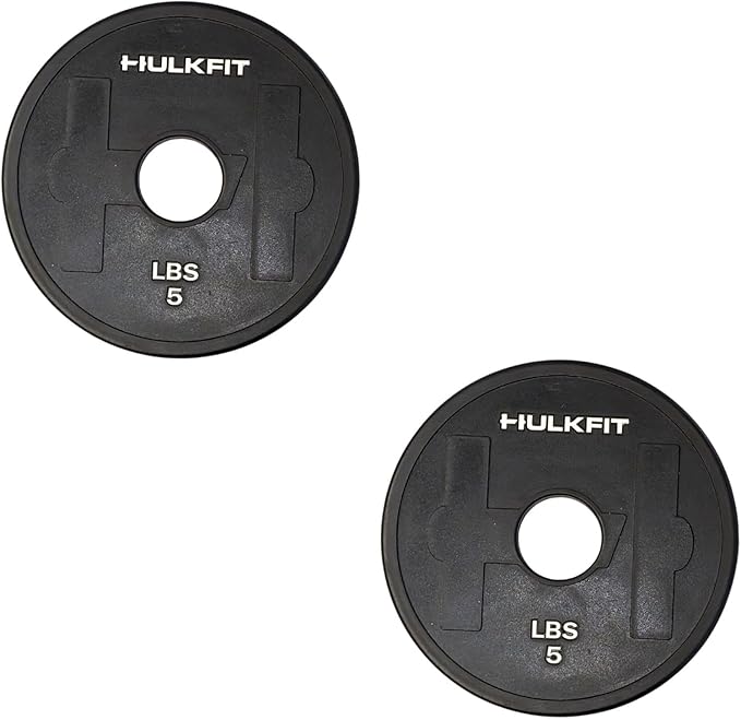 HulkFit 2-inch Rubber Coated Steel Weight Plates Set