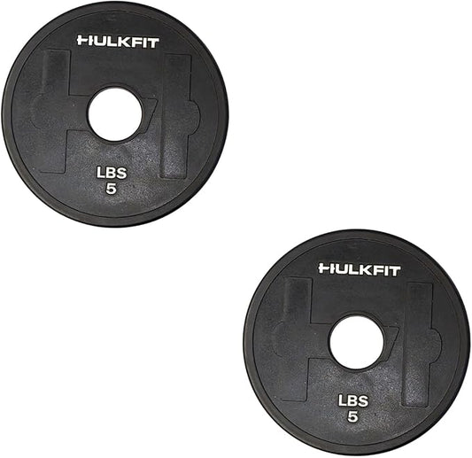 HulkFit 2-inch Rubber Coated Steel Weight Plates Set