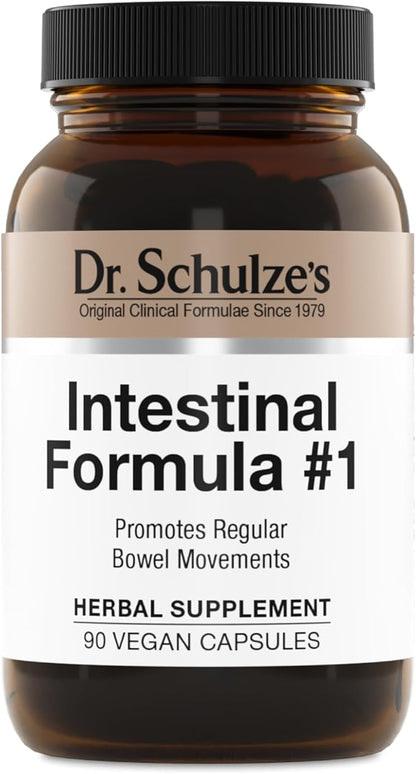 Dr. Schulze's Intestinal Formula #1 Colon Bowel Cleanse Laxative Capsules, 90 Count (90 Capsules) - Packaging May Vary