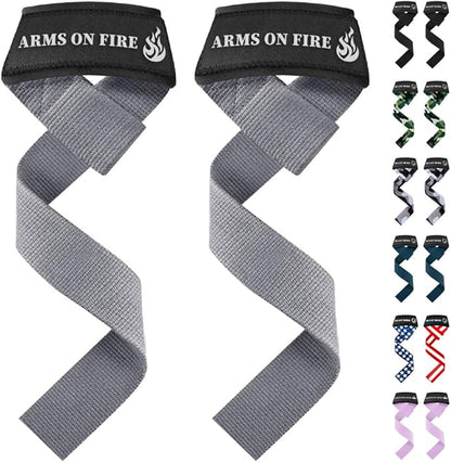 TECEUM Wrist Lifting Straps with Neoprene Padding Support – Heavy Duty Wrist Workout Straps For Men and Women – Ideal for Powerlifting, Strength Training, Bodybuilding
