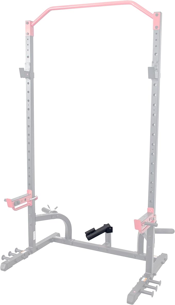 Sunny Health & Fitness Power Cage Squat Rack Upgrade Attachments, Dip Bar, Plate Bar Holder, Belt Squat, J Hook, Lat, Adapter, U Ring, Pull Up Bar, Landmine, Captain's Chair, Tricep Rope For Home Gym
