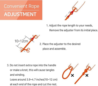 Exercise Jump Rope for Cardio, Boxing, CrossFit - Adjustable Skipping Rope for Men and Women, Lightweight, Tangle Free, Made in Korea(Crystal Gold Jumprope, UA-430)
