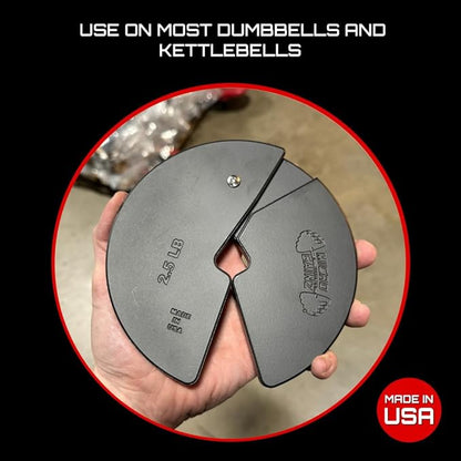 Micro Gainz Dumbbell Fractional 2.5 lb Weight Plate, Ideal for Micro Loading, (Choose Color) 4 Piece Fractional Weight Plates, Designed for Dumbbell Training, Made In USA