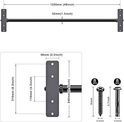 Kipika 48" Ceiling Mounted Pull Up Bar