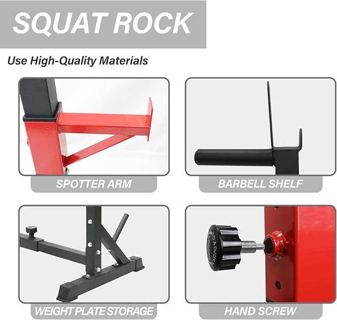 PLKO Multi-Function Squat Press Barbell Rack Stand, Height Adjustable Barbell，Max Load 550lbs,Fitness Exercise Equipment Home Gym