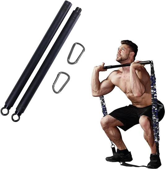 INNSTAR Home Gym Workout bar 38" Black Max 800lb for (Black-38'')