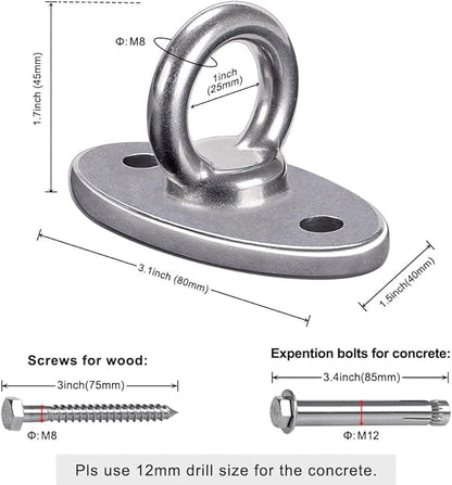 BeneLabel Wall Ceiling Mount Bracket for Suspension Strap Trainer, 2800lb Capacity, Body Weight Strength Training Systems, Aerial Yoga Swing, Resistance Band,Hammock,Battle Rope, Boxing Equipment