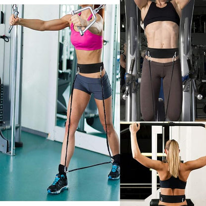 Waist Belt Neoprene Padded Gym Pulley Strap