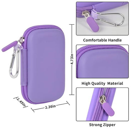PAIYULE Heart Rate Monitor Case for AliveCor for KardiaMobile 1L 6L Personal EKG Monitor Storage Holder Fits for Cardiac Mobile Portable Heart Rate Monitor Bag Organizer (Pill Box Included) Purple