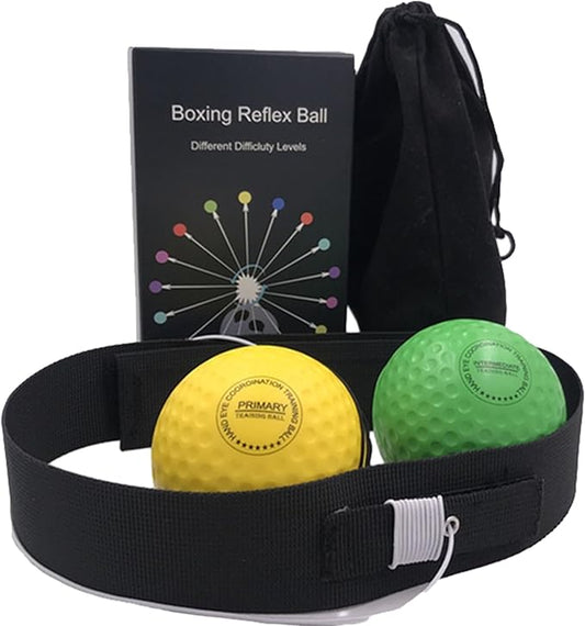 Boxing Equipment,Adult and Children's Boxing Reflex Ball Set 2Ball)
