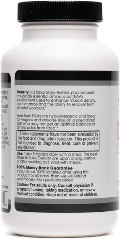 Beverly International Density, 150 tablets. Essential Amino Acids (EAAs). Boost Your Body's EAAs and Build Muscle Easier with Density. Complete and Balanced formula. Unlock Your VEGAN Potential!