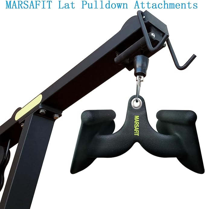 Home Gym Fitness Rowing T-bar V-bar Pulley Cable Machine Attachments, Bicep Curl Tricep Lat pulldown Bar Back Strength Training Handle Grips Lat Pull Down Bar Press Down Exercises