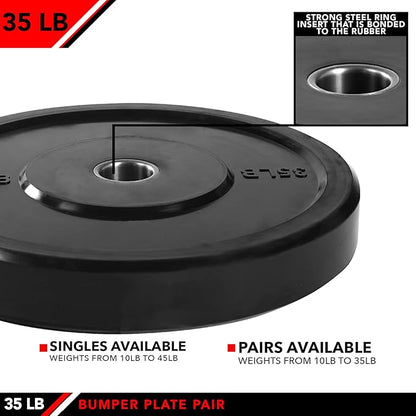 JFIT Olympic 2" Cast Iron Grip Plate OR 2" Rubber 6 Weights (2.5lbs to 45lbs) Plates