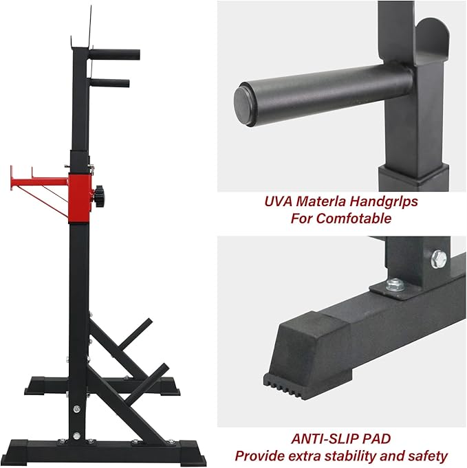 PLKO Multi-Function Squat Press Barbell Rack Stand, Height Adjustable Barbell，Max Load 550lbs,Fitness Exercise Equipment Home Gym
