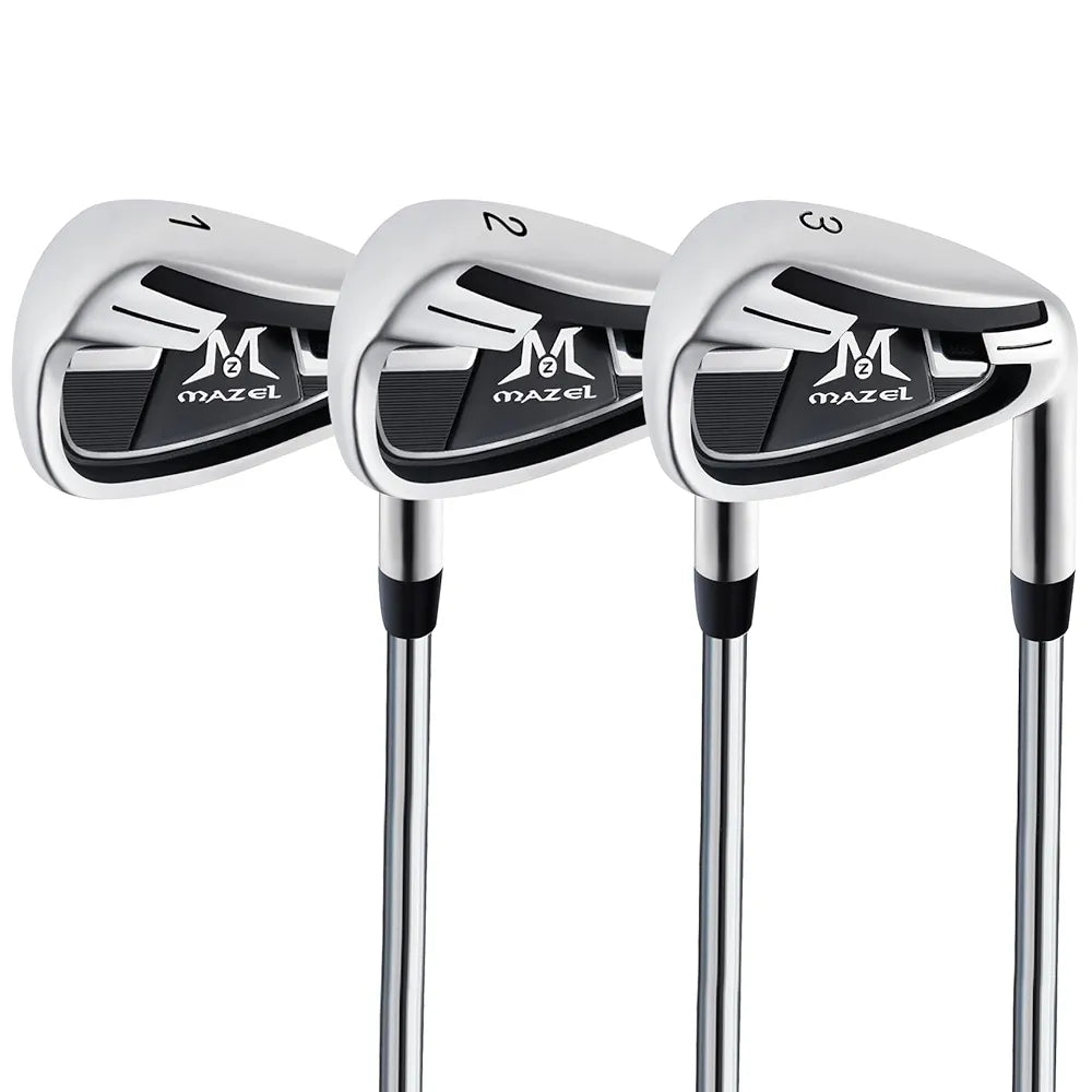 MAZEL Golf Individual Iron 1,2,3,4,5,6,7,8,9, Golf Iron with Steel Shafts for Right Handed Golfers