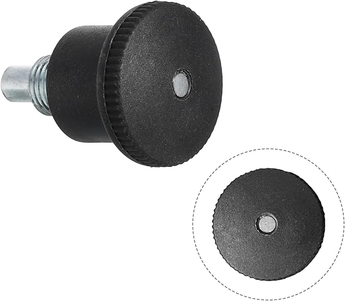 uxcell Pull Pin Spring Knob Replacement Parts, M10 Adjustment Fitness Pull Pin Knob for Home Fitness Exercise Bike, Black 1Pcs