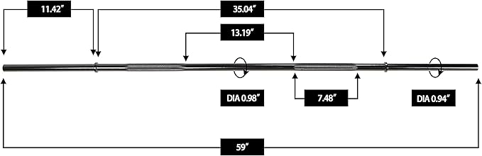 Signature Fitness Standard Weightlifting Barbell 300-Pound Capacity,