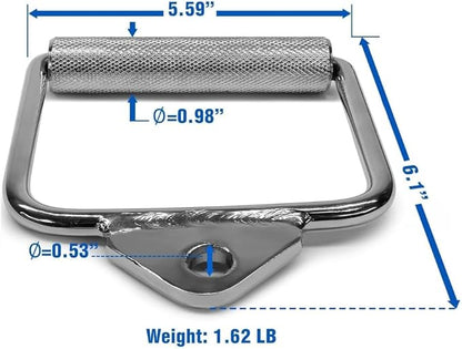 Yes4All Double D Row Handle Cable Attachment for Weight Workout, Cable Machine Accessories for Home Gym, LAT Pull Down V Bar with Capacity Up to 880LBS