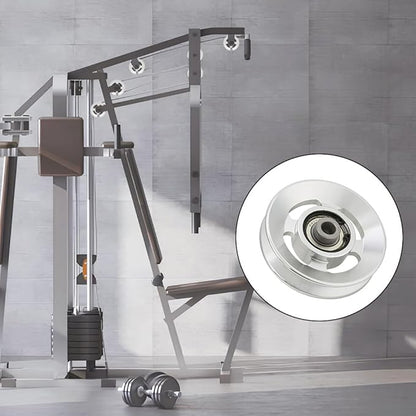 Gym Pulley, System Exercise Attachments for Alloy Fitness Equipment Cable Machine Wearproof Spare Part Strength Accessory Universal Aluminum Wheel Home Garage Door
