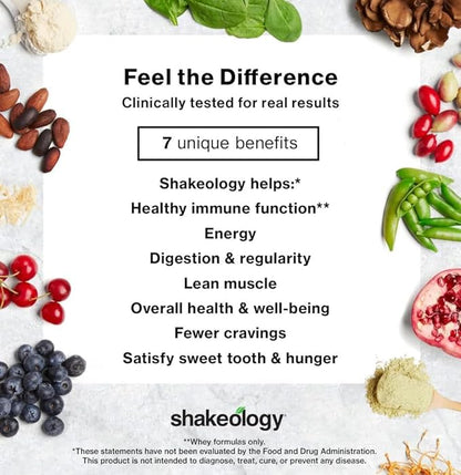 Shakeology Sampler Pack Whey Protein Powder, Gluten Free Superfood Protein Shake with Supergreens, Probiotics for Gut Health, Adaptogens, Vitamins, 16g Plant Protein per Serving