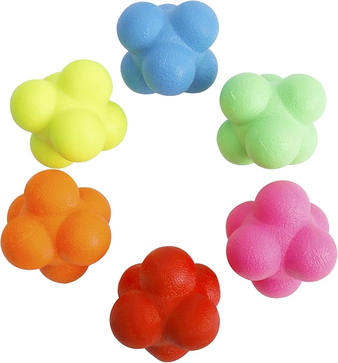Yaegoo 6 PCS Reaction Balls Rubber Reaction Bounce