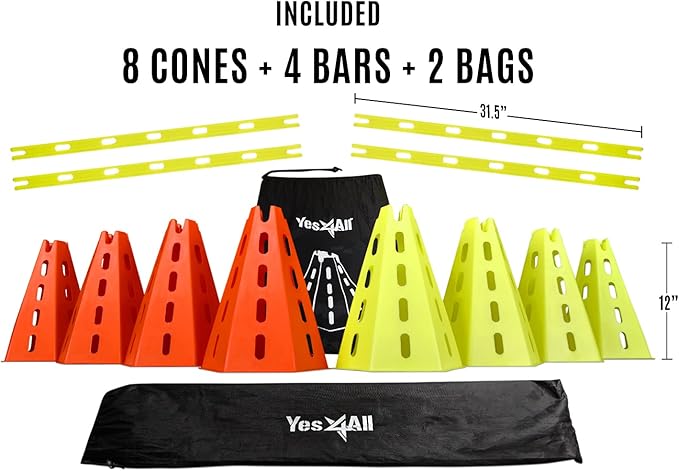 Yes4All Speed Training Agility Hurdles Cone Set