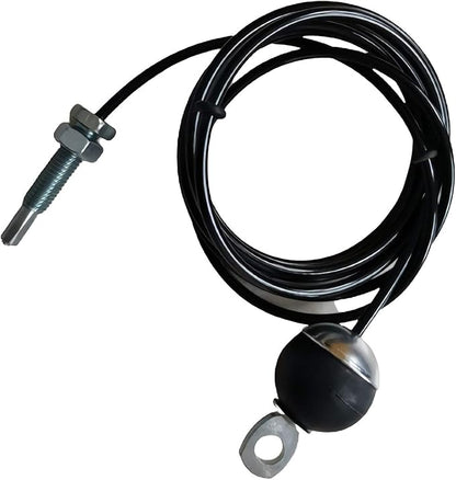 KORIKAHM Fitness Pulley Cable 118/157 / 197/236 Inch, LAT Pulldown Cable Replacement Gym Thick 6mm for Pulley System Cable Machine Accessories, PU Coating Steel Wire Rope with Stopper Ball