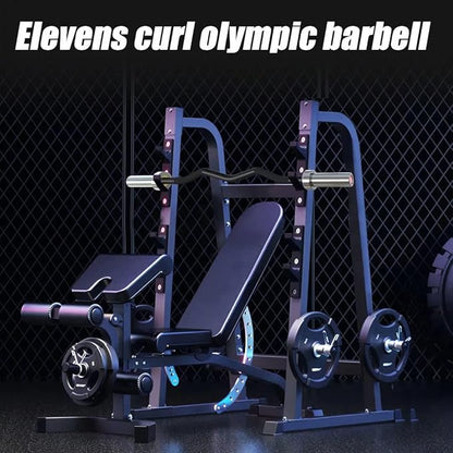 Elevens Olympic Barbell Training Curl Weight Bar 300LBS/330LBS/700LBS /1000LBS/1500LBS Capacity,Chrome