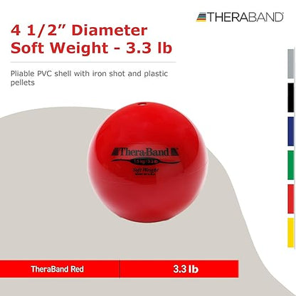 THERABAND Soft Weight 4.5" Diameter, 3.3LB