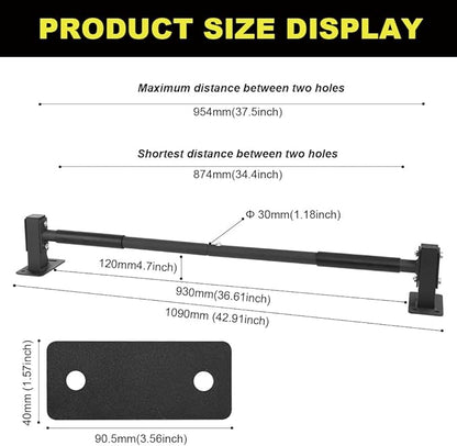 Doorway Pull up Bar Heavy Duty Wall Mount Chin Up Bars, Joist/Beam Pull Up Bar With Wood Mount and Wall Mount Screws