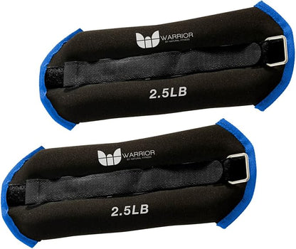 Warrior Adjustable Length Ankle Wrist Weights Pair for Arm and Leg Exercise, Aerobics, Walking, Running, Physical Therapy and Fitness Cardio Strength Training