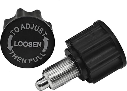 2 PCS M16 Pop Pull Pin Knob Pull Pin Spring Knob for Fitness Equipment, Bicycle Equipment Exercise Bike Replacement Parts, Black