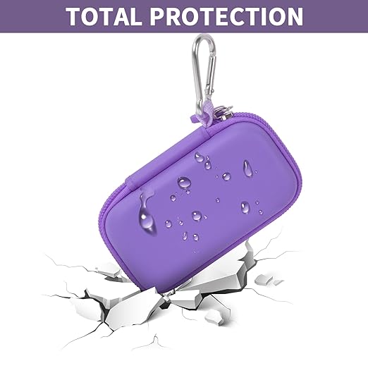 PAIYULE Heart Rate Monitor Case for AliveCor for KardiaMobile 1L 6L Personal EKG Monitor Storage Holder Fits for Cardiac Mobile Portable Heart Rate Monitor Bag Organizer (Pill Box Included) Purple