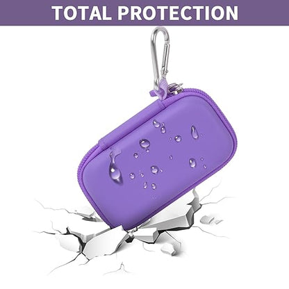 PAIYULE Heart Rate Monitor Case for AliveCor for KardiaMobile 1L 6L Personal EKG Monitor Storage Holder Fits for Cardiac Mobile Portable Heart Rate Monitor Bag Organizer (Pill Box Included) Purple