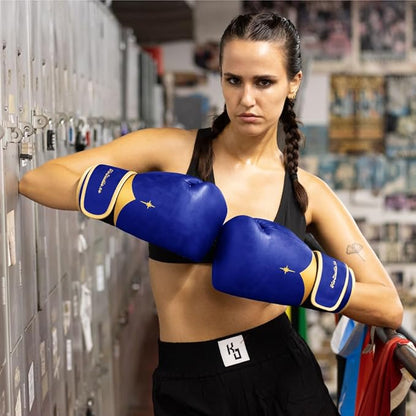 Boxing Gloves for Men & Women - Leather Gloves for Heavy Bag, Punching Bag,Muay Thai, MMA, Kickboxing, Gym Training, Sparring Pro-Style Guantes de Boxeo 12oz 14oz 16oz